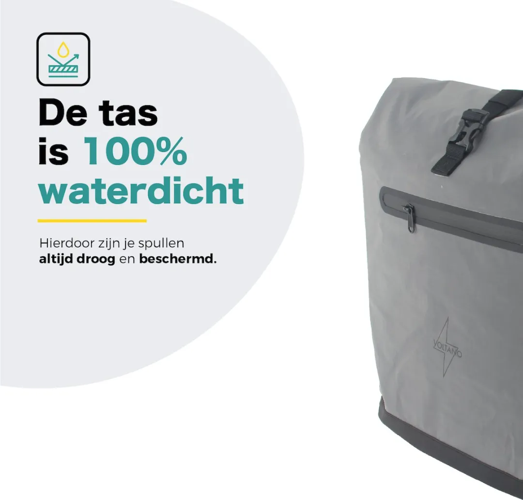 Voltano Luxe E-bike Rugtas Special Edition 28L - Reflecterend Grijs - afbeelding 6 van 6