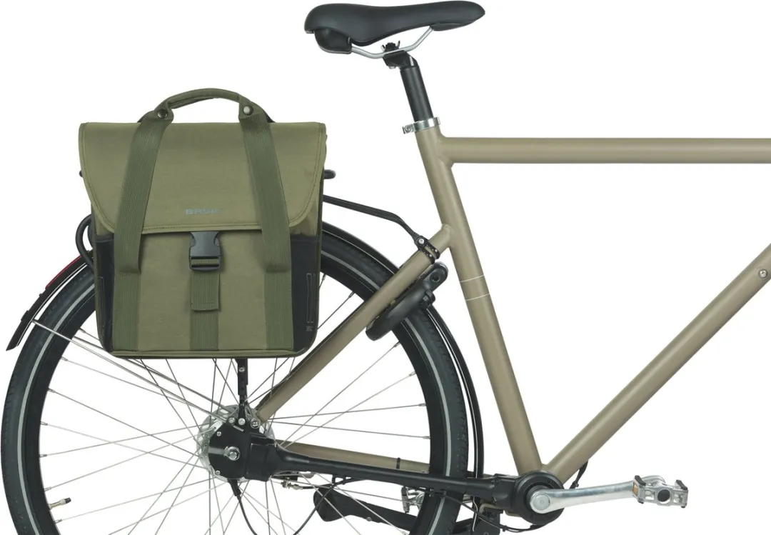 Basil GO Enkele Fietstas 16L - Groen - Waterafstotend