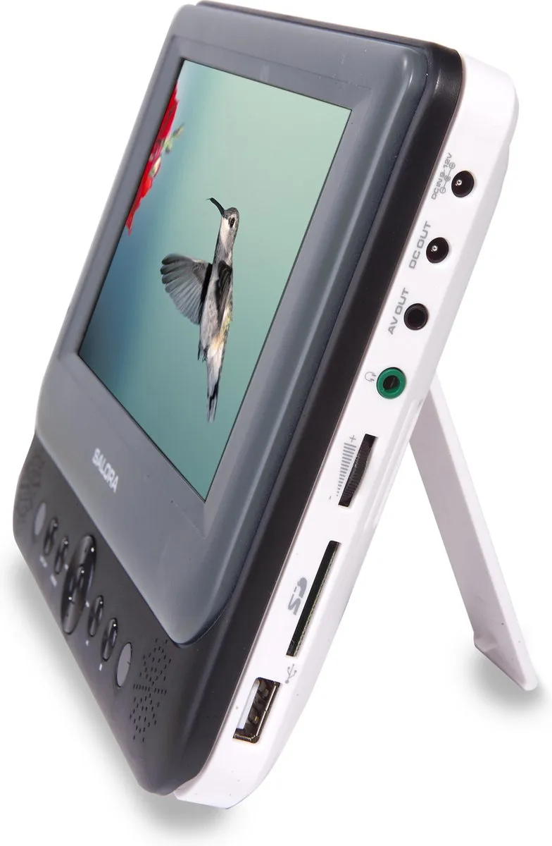 Salora DVP7048TWIN Draagbare DVD-speler 2x7" - Grijs/Wit