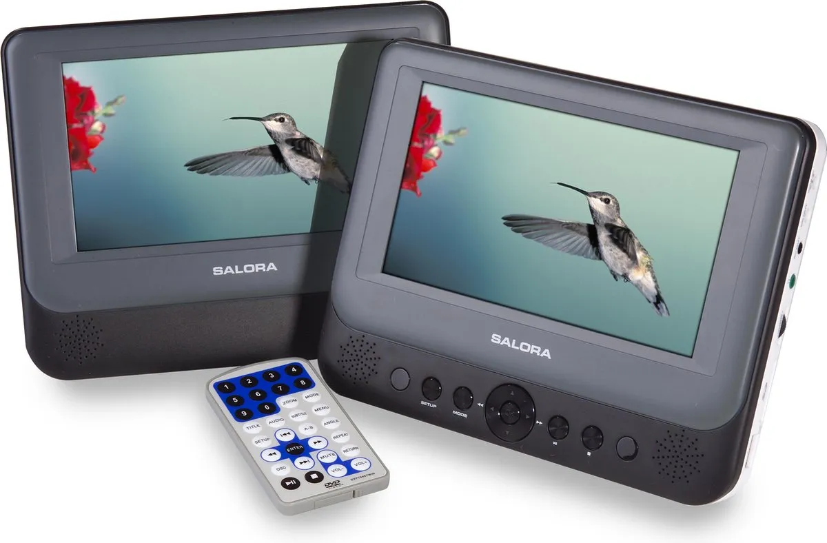 Salora DVP7048TWIN Draagbare DVD-speler 2x7"