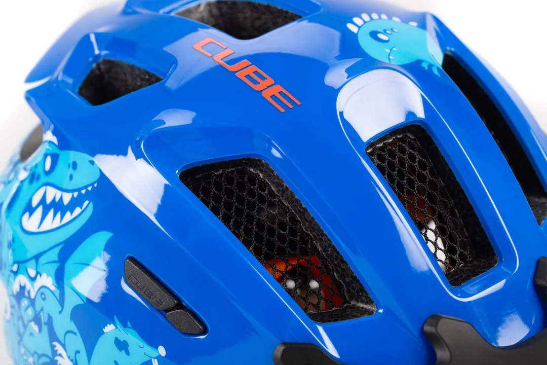CUBE Fietshelm Ant - Kinderhelm - 11 Ventilatiegaten - SNAP 360 CUBE fit-systeem - X-Lock-montagesysteem - EPS Double In-Mould - 49-55 cm - S - Blauw