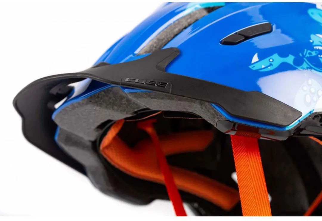 CUBE Fietshelm Ant - Kinderhelm - 11 Ventilatiegaten - SNAP 360 CUBE fit-systeem - X-Lock-montagesysteem - EPS Double In-Mould - 49-55 cm - S - Blauw