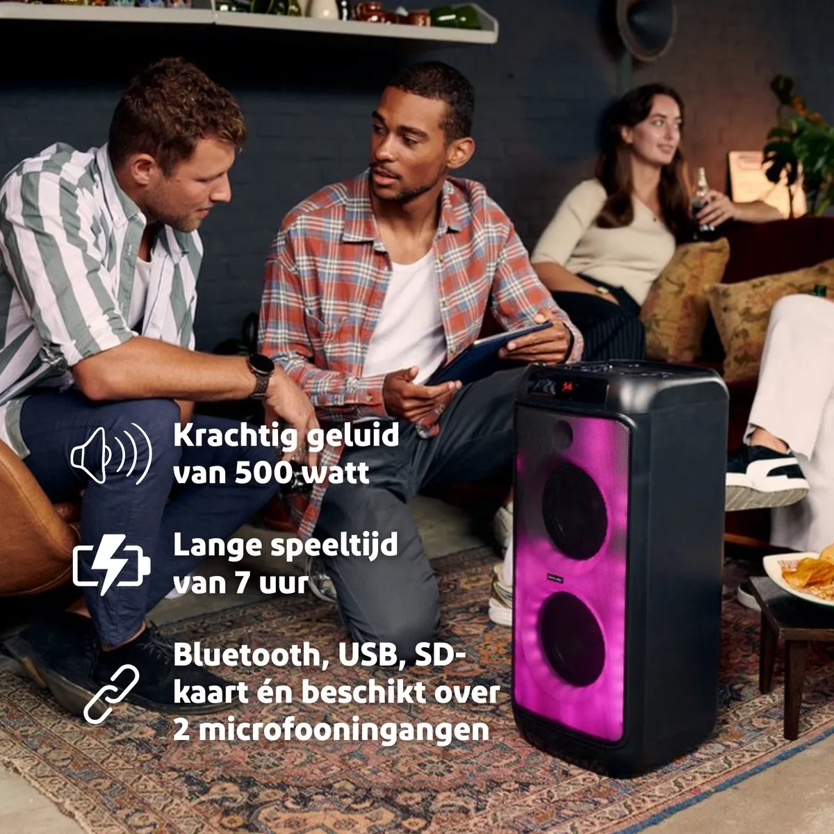 Salora PARTYBOX500 Partybox - 500W - Zwart