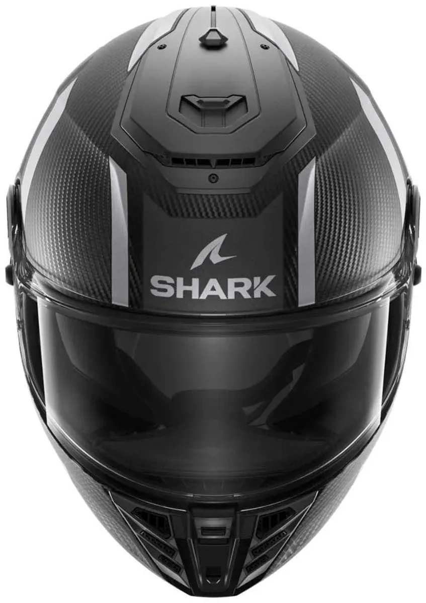 Shark Spartan RS Carbon Shawn Mat Carbon Black Silver Helm - XS - afbeelding 6 van 6