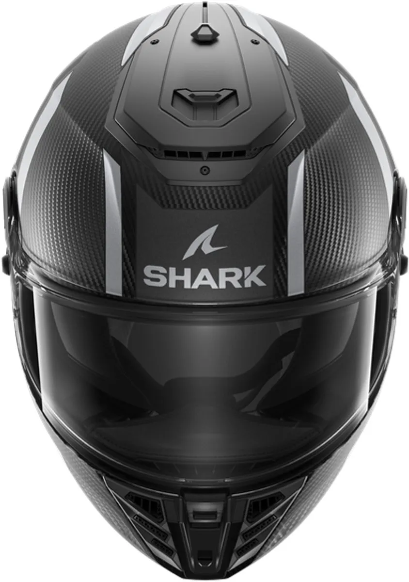 Shark Spartan RS Carbon Shawn Mat Carbon Black Silver Helm - XS