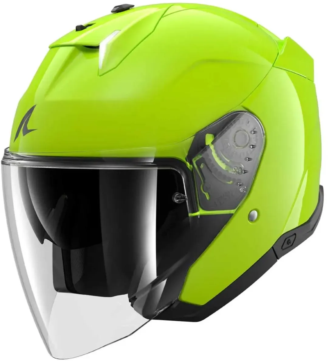 Shark Skwal i3 Jet Blank Toxic Groen Glossy Helm - Maat S - afbeelding 6 van 6