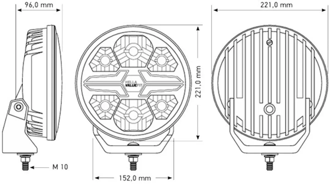 Hella LED Verstraler Blade 9" Positielicht - Wit/Oranje