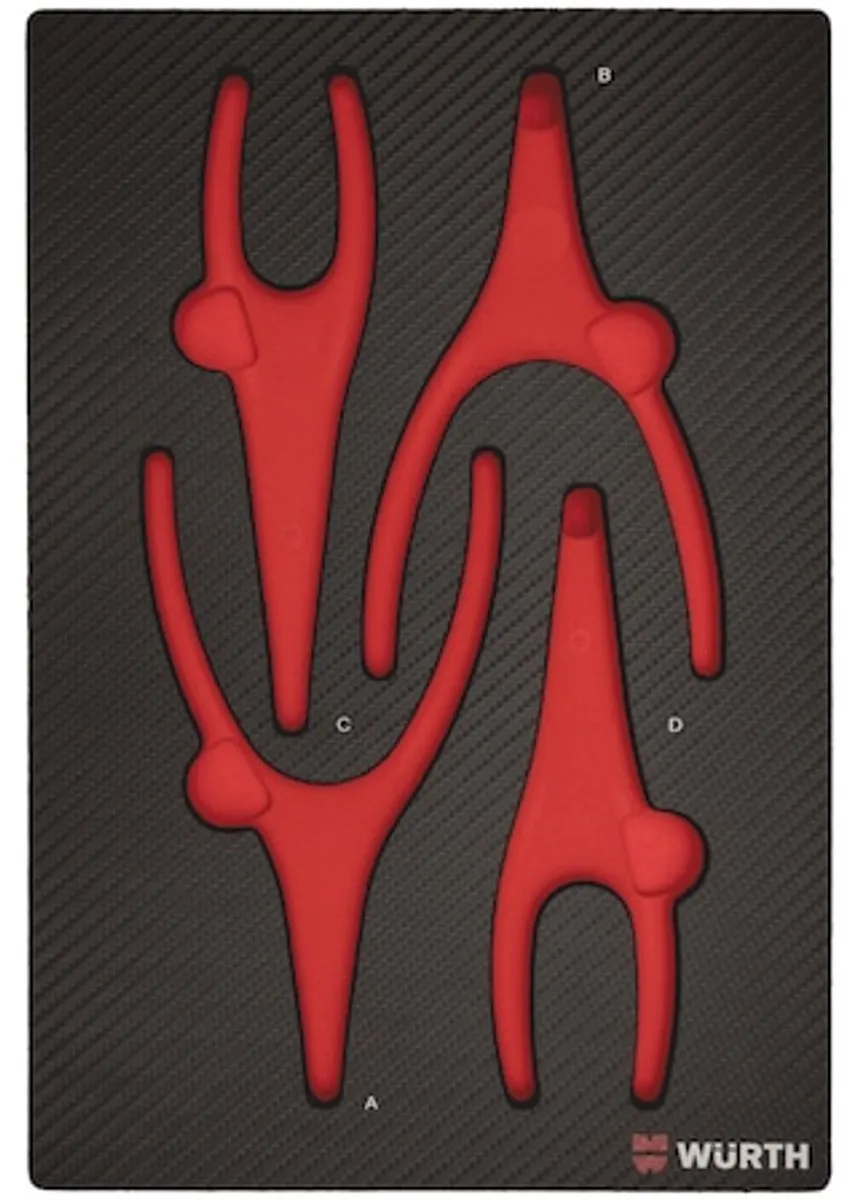 Würth Systeeminlay 4.4.1 Borgveertangen - Zwart/Rood