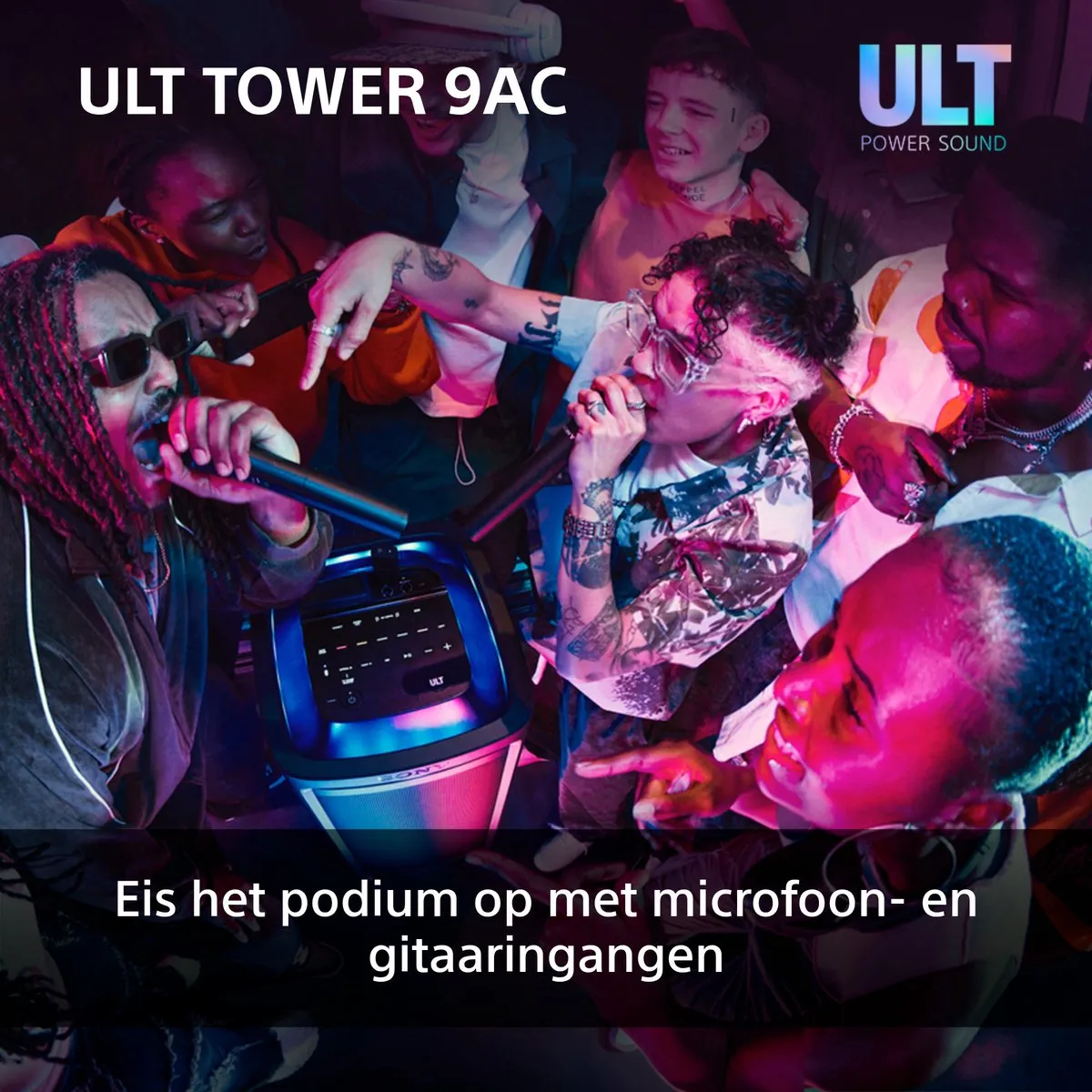 Sony ULT Tower 9 (AC) - Bluetooth Partybox - Zwart
