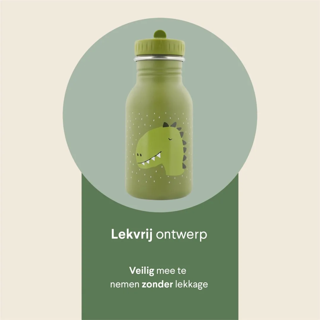 Trixie Mr. Dino RVS Waterfles 350ml - Groen
