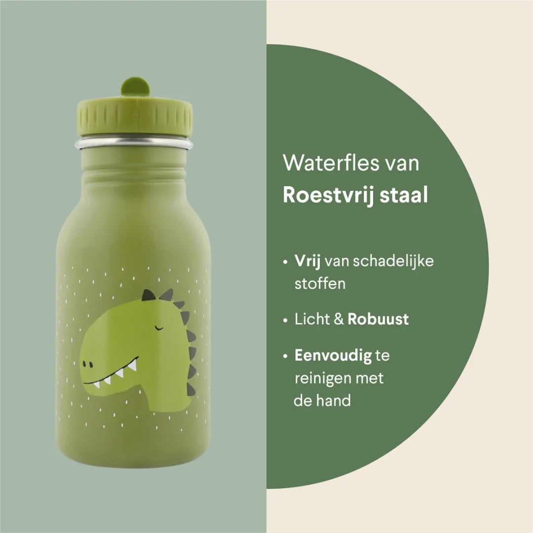 Trixie Mr. Dino RVS Waterfles 350ml - Groen