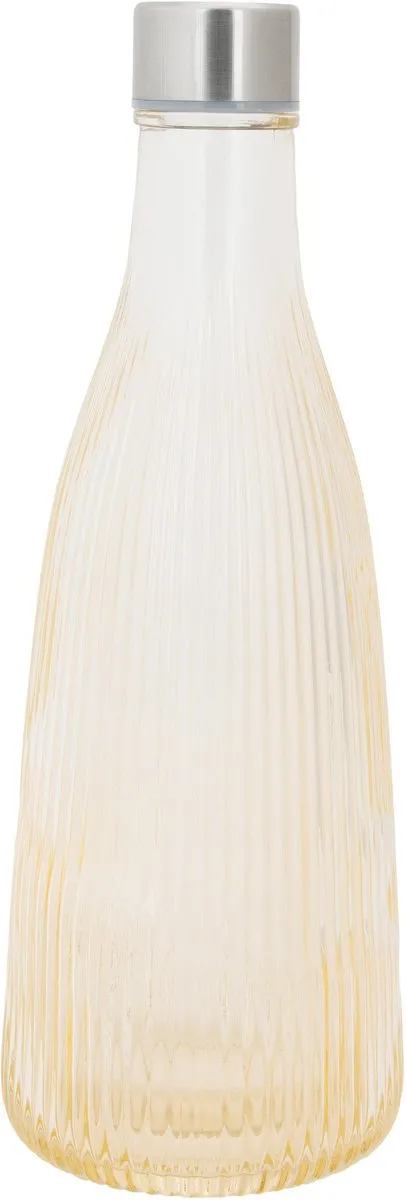 Cosy & Trendy Karaf Atla Sparkling Champagne 1 liter - Glas Met RVS Dop - Opvallend Design Voor Water, Frisdrank & Cocktails