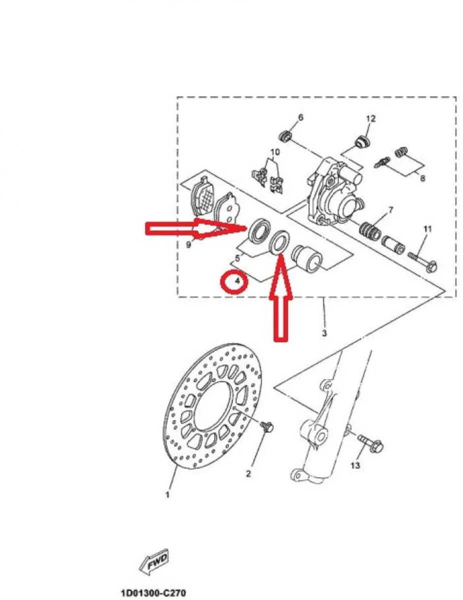 Yamaha 125 TDR Remrepairkit 34X-W0047-00