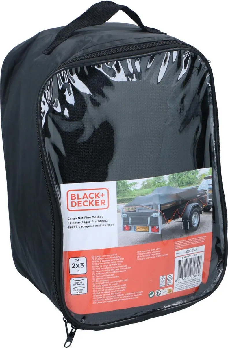 BLACK+DECKER Aanhangwagennet 2x3m