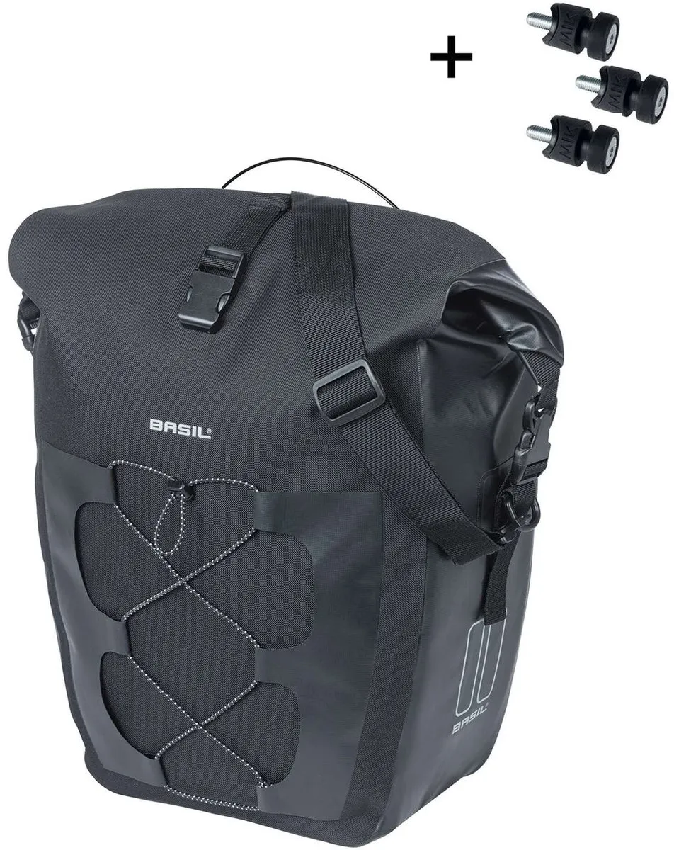 Basil Navigator Waterproof MIK StUDS Fietstas 25L - Zwart