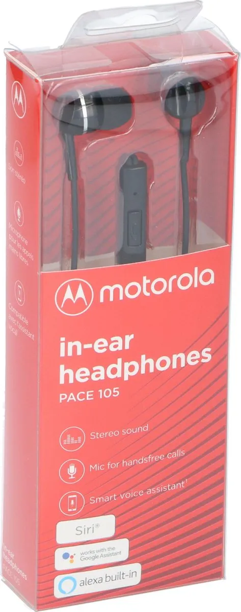 Motorola Pace 105 In-Ear Hoofdtelefoon - Zwart - afbeelding 4 van 6