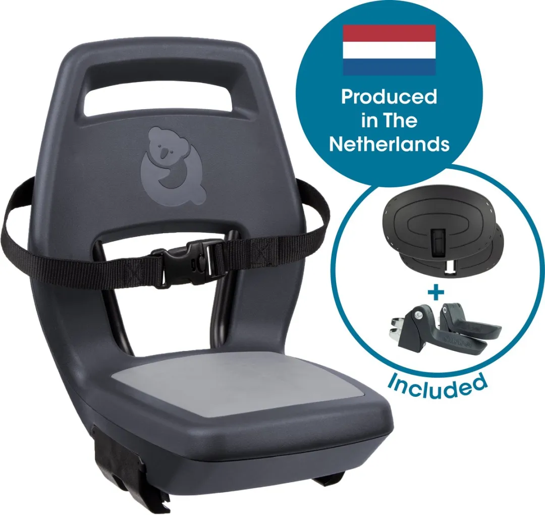 Qibbel Junior 6+ Fietsstoeltje Achterop - Granite Grey
