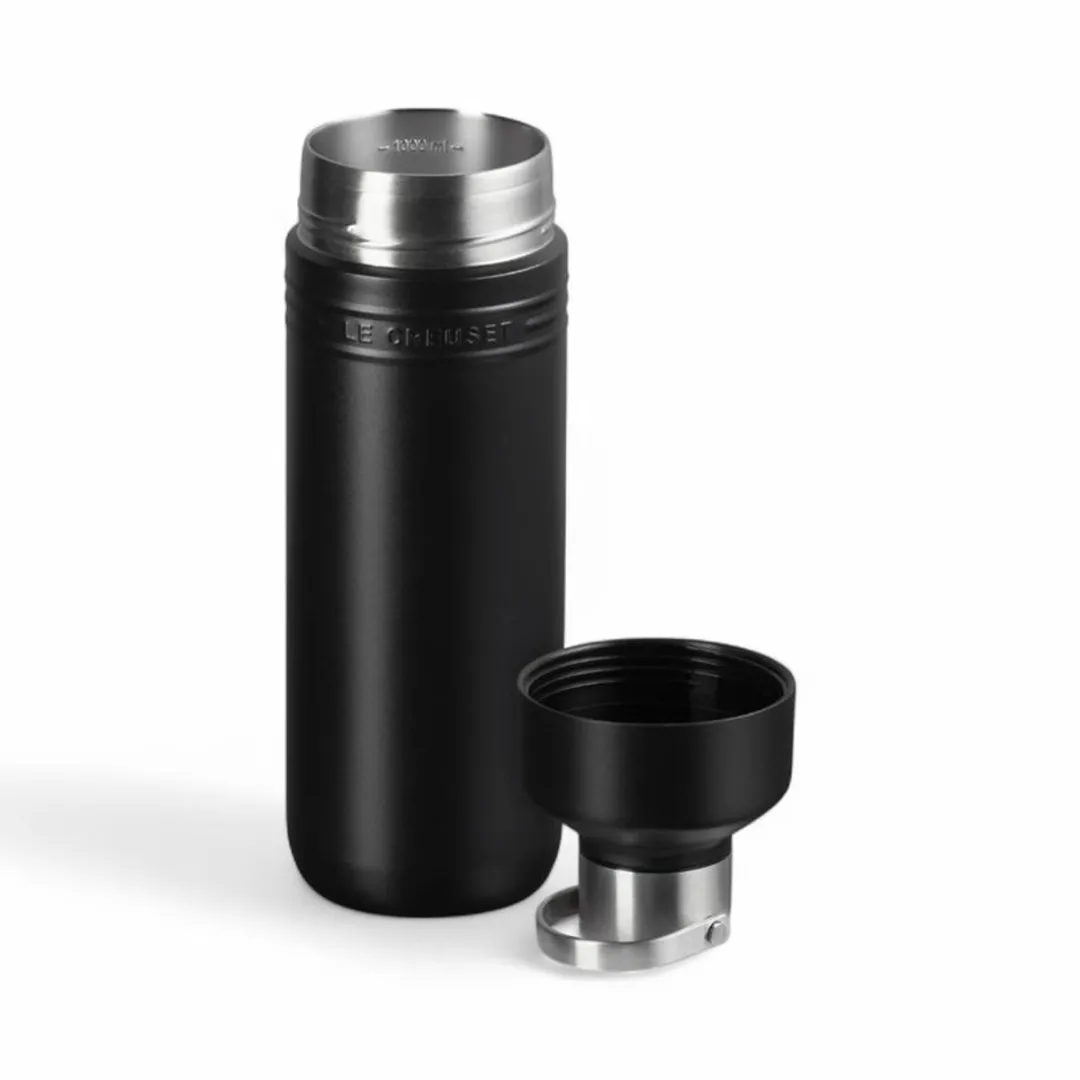 Le Creuset Drinkfles On The Go 1L - Mat Zwart