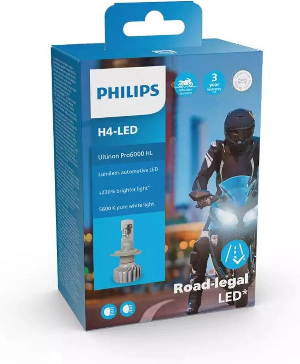 Philips Ultinon Pro6000 LED H4 HL LUM11342U6000X1 - 5800K - afbeelding 4 van 4