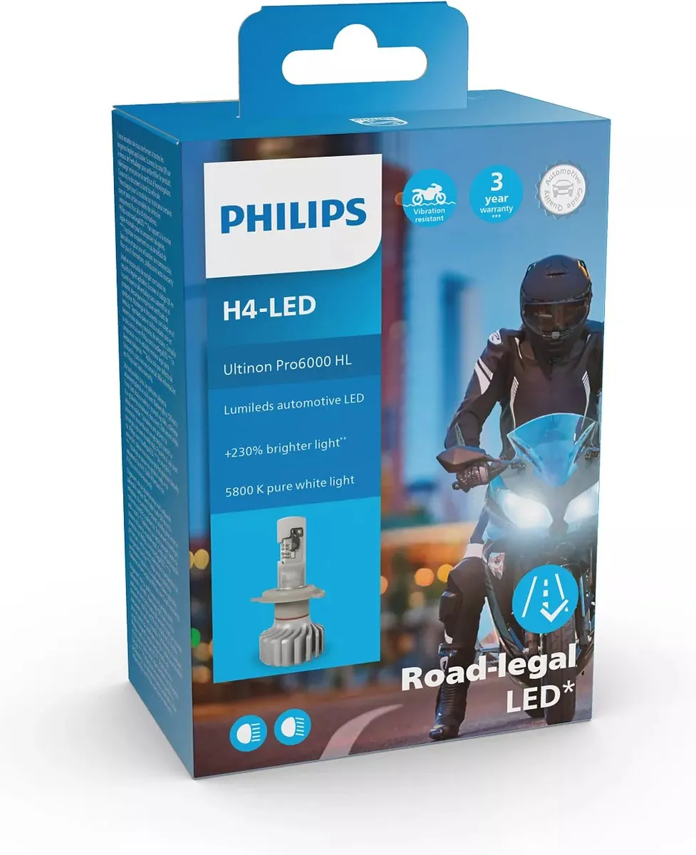 Philips Ultinon Pro6000 LED H4 HL LUM11342U6000X1 - 5800K - afbeelding 2 van 4