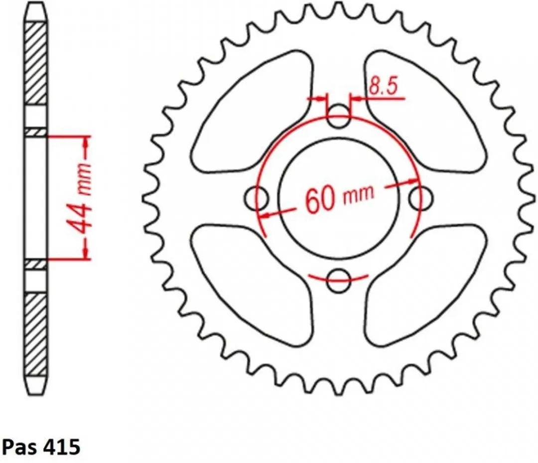 Yamaha 50 DTR 5BK-F5452-00 Aandrijfriem - 52 dts