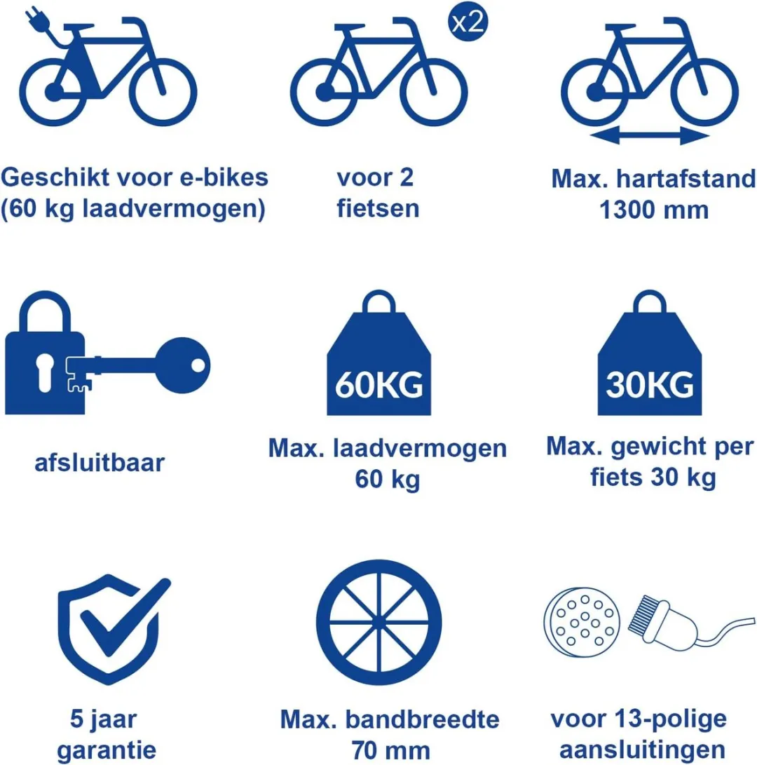 Westfalia Bikelander Classic BC60 Fietsendrager - 2 Fietsen - Zwart