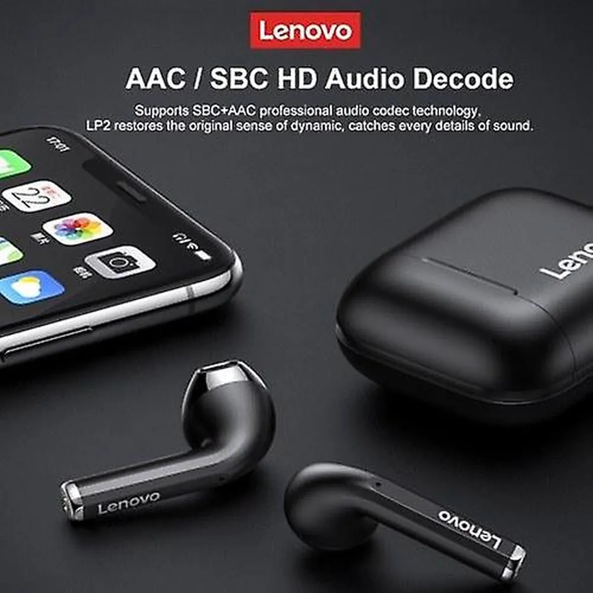 Lenovo LivePods LP2 Bluetooth Oordopjes - Wit - afbeelding 6 van 6