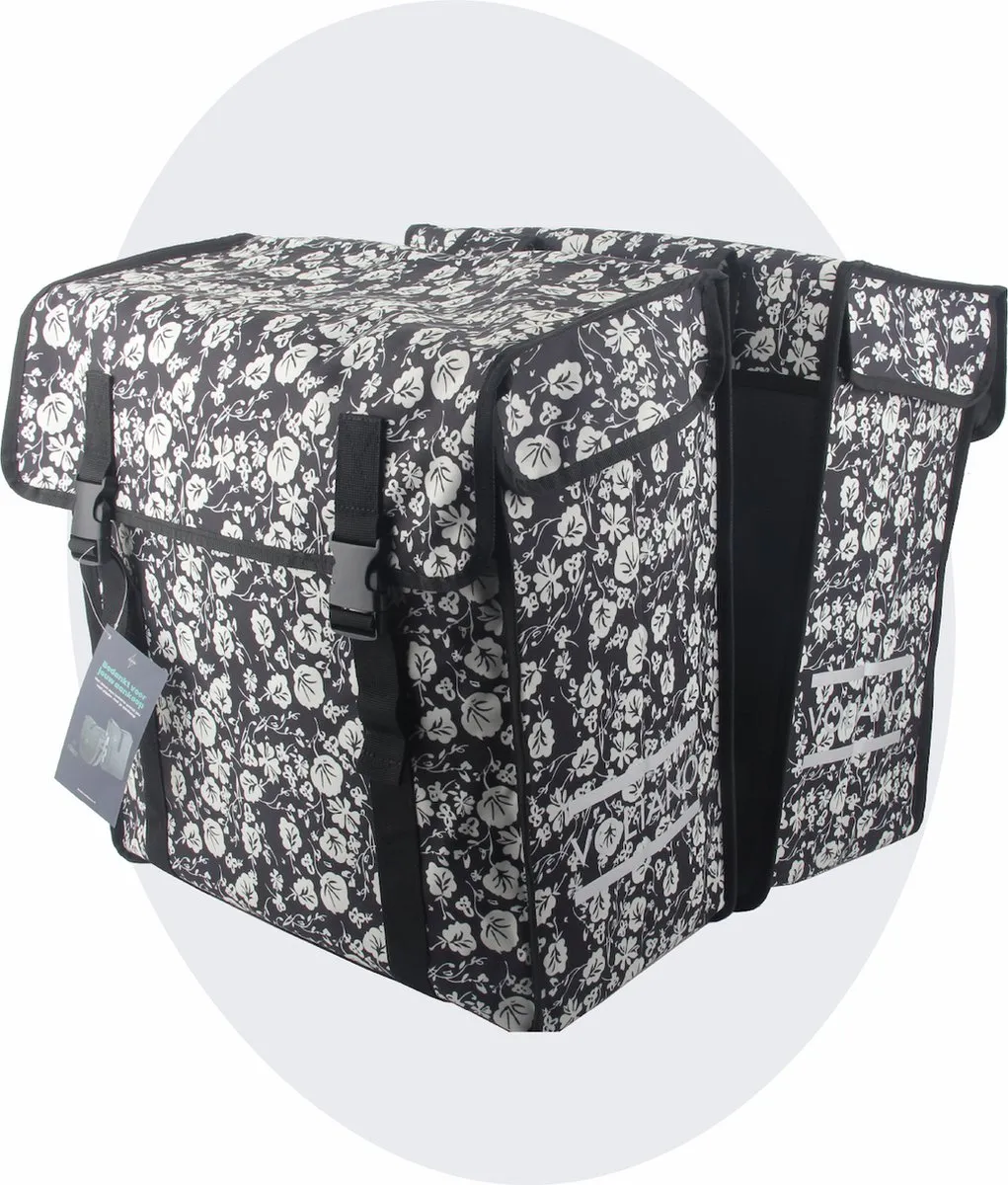Voltano Dubbele Fietstas XXL Midnight Blossom 60L