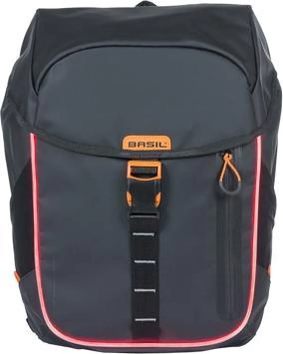 Basil Miles Nordlicht Fietsrugzak 13L - Black Orange