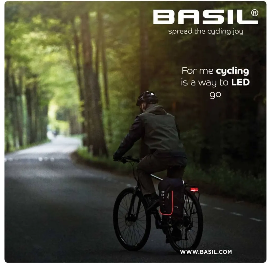 Basil Miles Nordlicht Fietsrugzak 13L - Black Orange