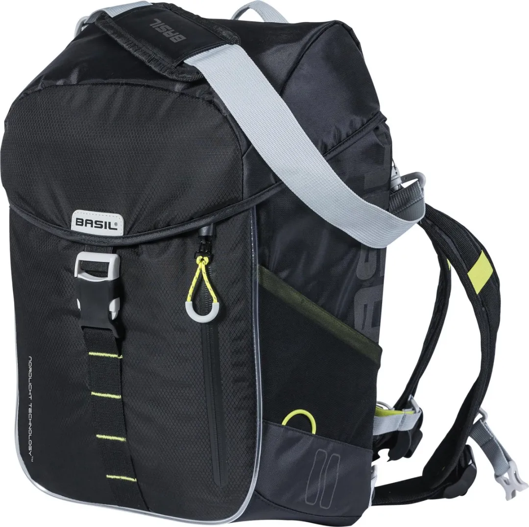 Basil Miles Nordlicht Fietsrugzak 13L - Black Orange