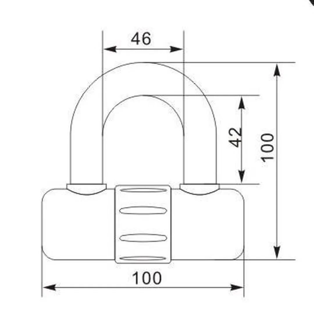 VINZ Kungur ART 3 Slot Kettingslot 150cm - Zwart - afbeelding 6 van 6