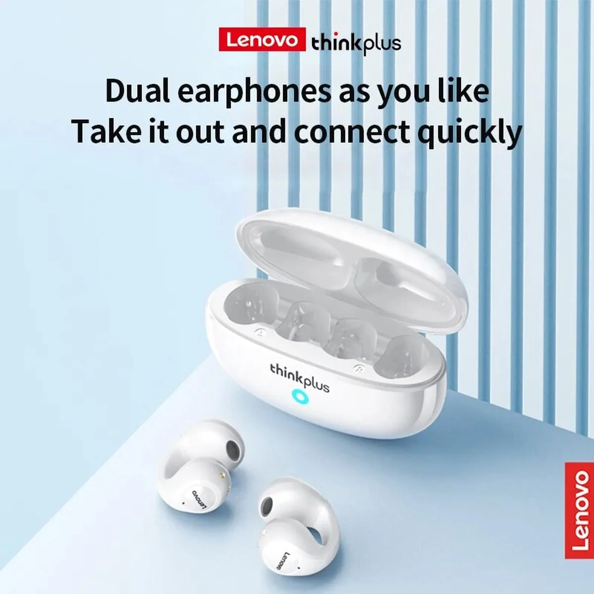 Lenovo XT83 II Draadloze Oordopjes - Noise-cancelling Wit