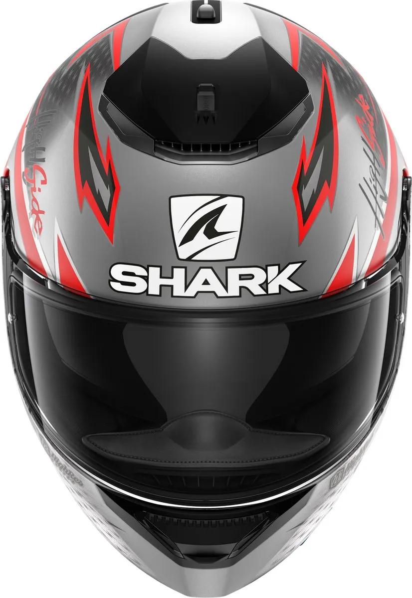 Shark Spartan 1.2 Motorhelm - Mat Antraciet Rood - Maat S