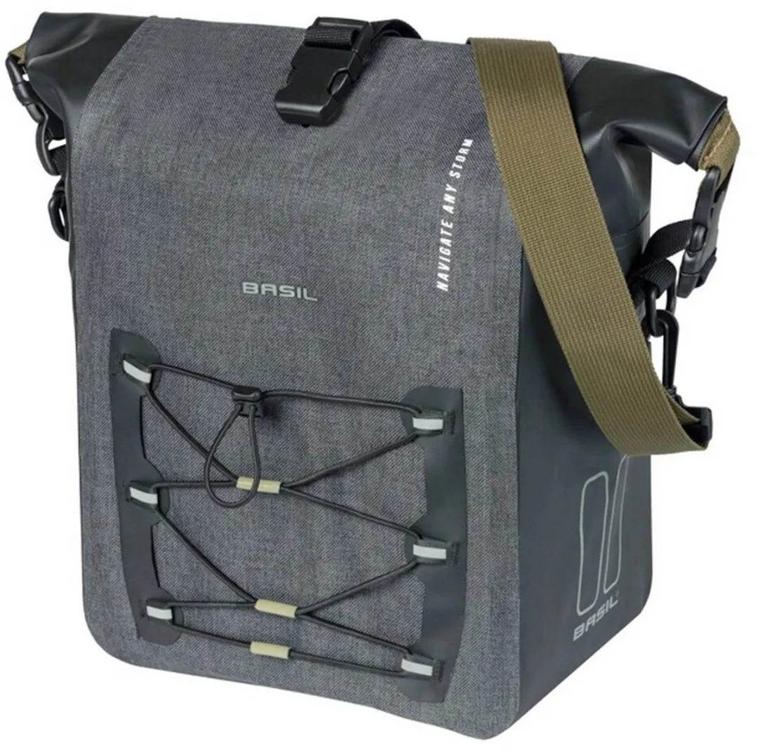 Basil Navigator Storm M Enkele Fietstas 15L - Zwart