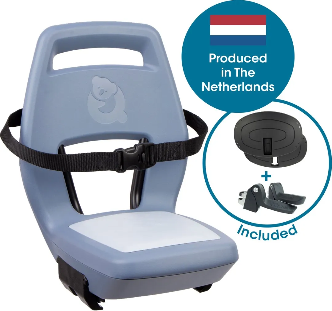 Qibbel Junior 6+ Fietsstoeltje Achter - Ocean Blue - inclusief voetbescherming