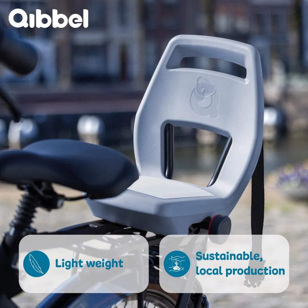 Qibbel Junior 6+ Fietsstoeltje Achter - Ocean Blue - inclusief voetbescherming