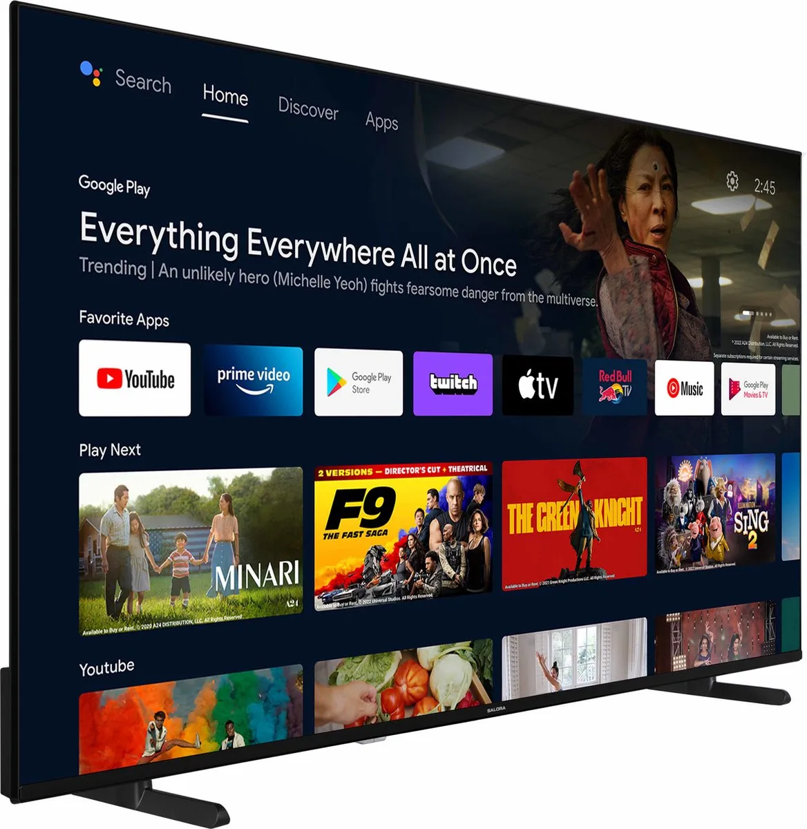 Salora 43UA550 4K Smart TV 109cm - Zwart - afbeelding 6 van 6