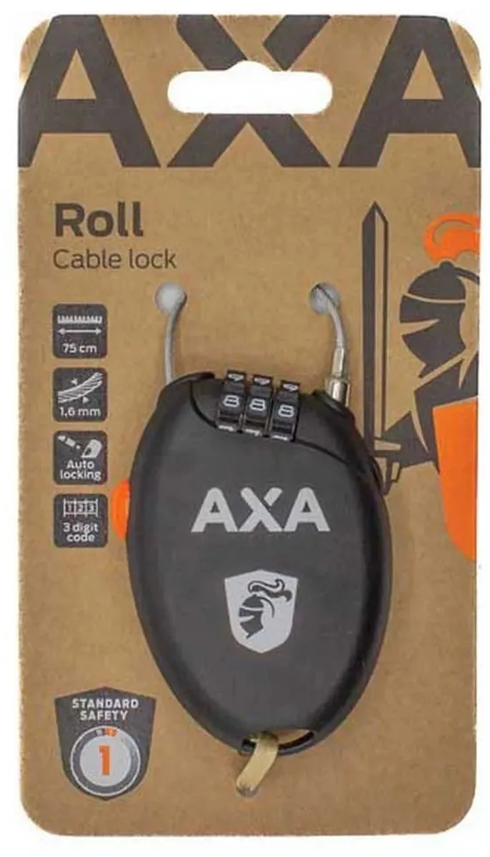 AXA Roll Kabelslot 75cm - Zwart