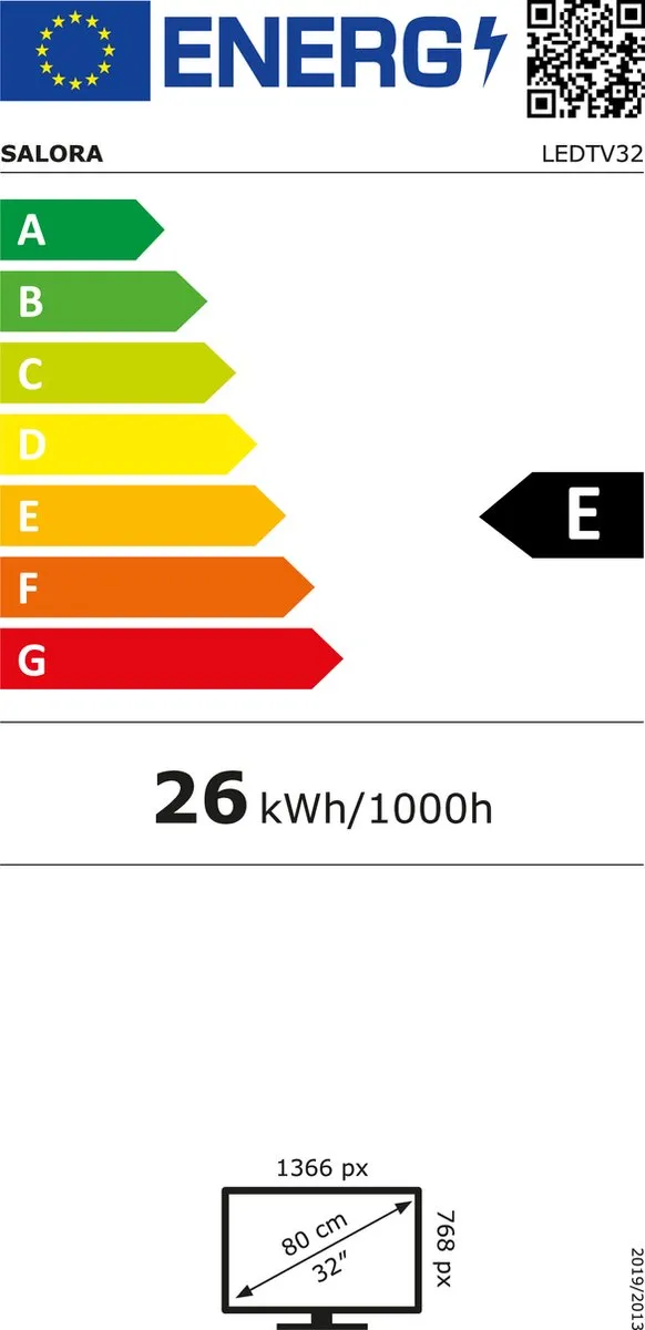 Salora LEDTV32 32 Inch LED TV - Zwart