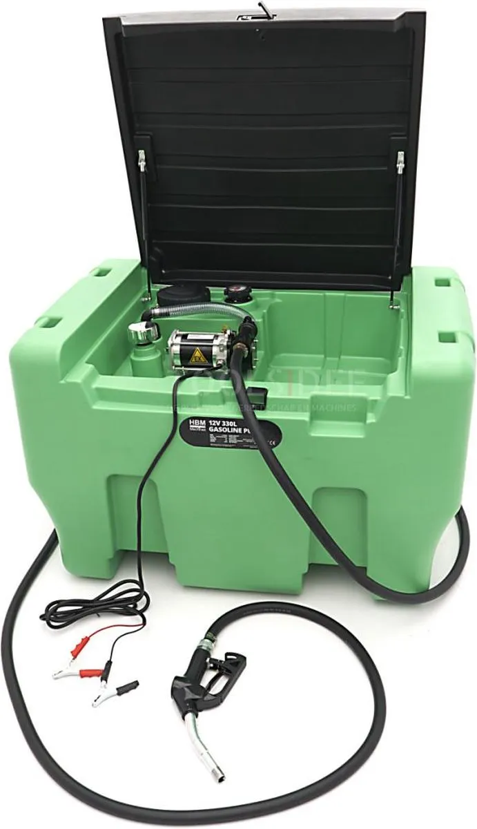 HBM 12V Benzinepomp 330L met Tank en Deksel