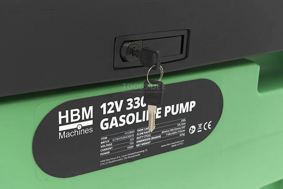 HBM 12V Benzinepomp 330L met Tank en Deksel - afbeelding 6 van 6