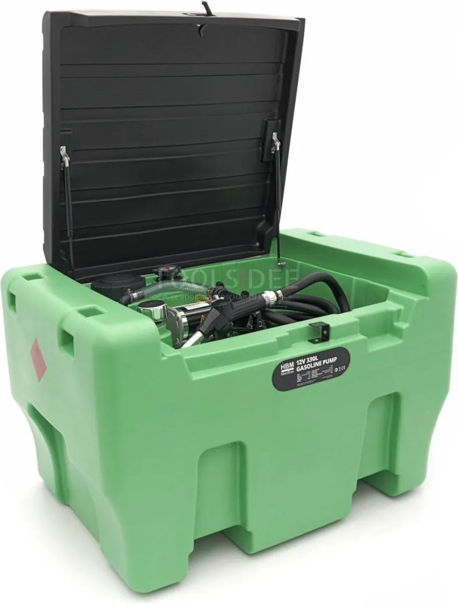 HBM 12V Benzinepomp 330L met Tank en Deksel - afbeelding 4 van 6