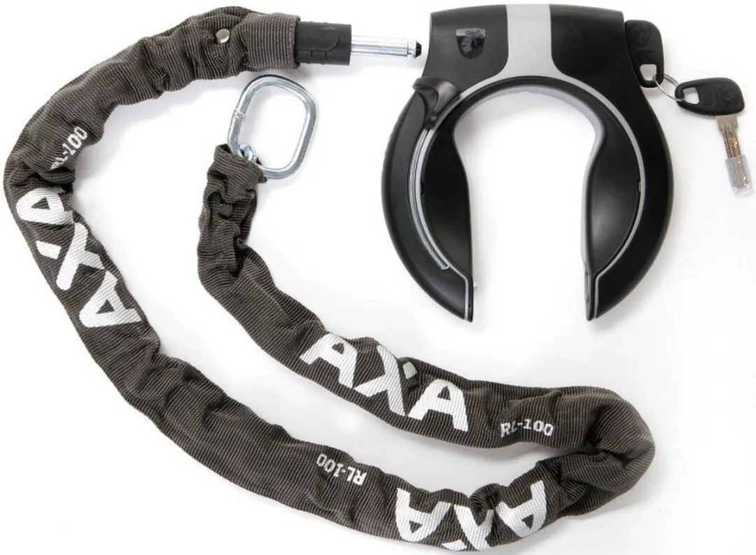 AXA Victory Frameslot met Insteekketting 100cm - Zwart