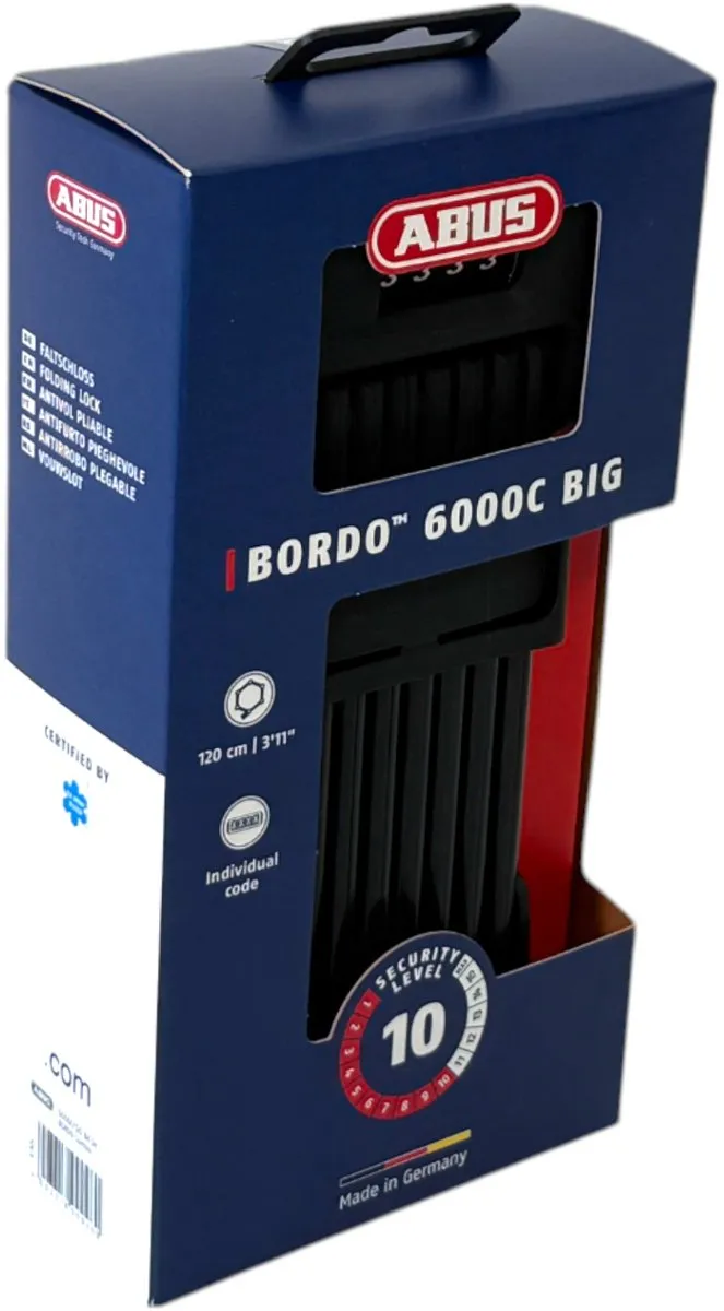 ABUS Bordo 6000C/120 Vouwslot - Zwart
