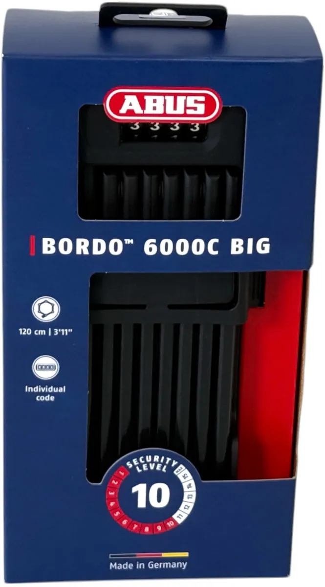 ABUS Bordo 6000C/120 Vouwslot - Zwart