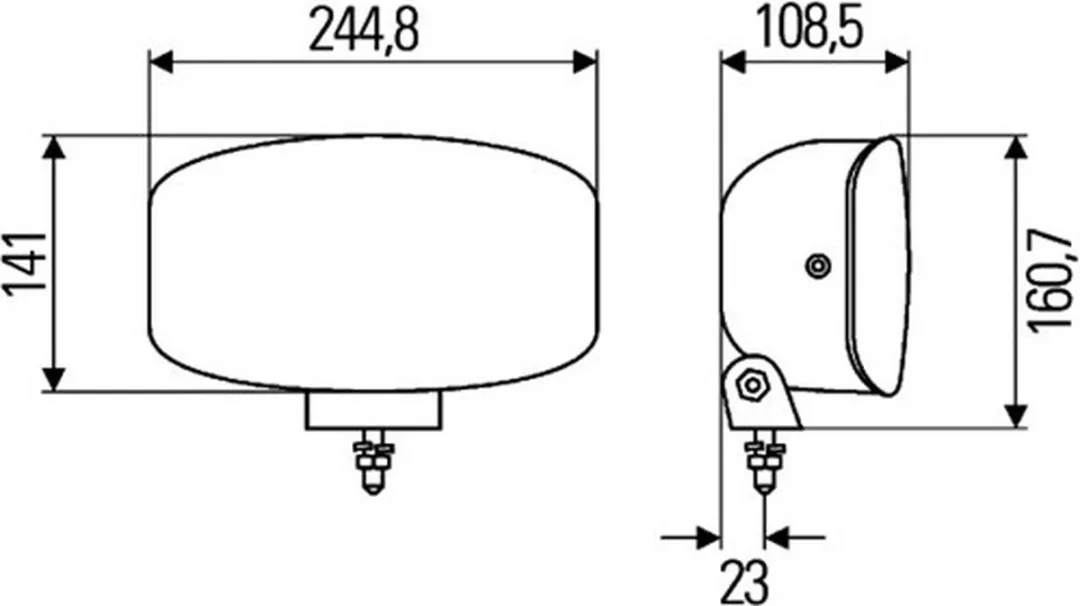 Hella Jumbo 320 LED Positielicht - 24.7cm - Zwart - afbeelding 2 van 6