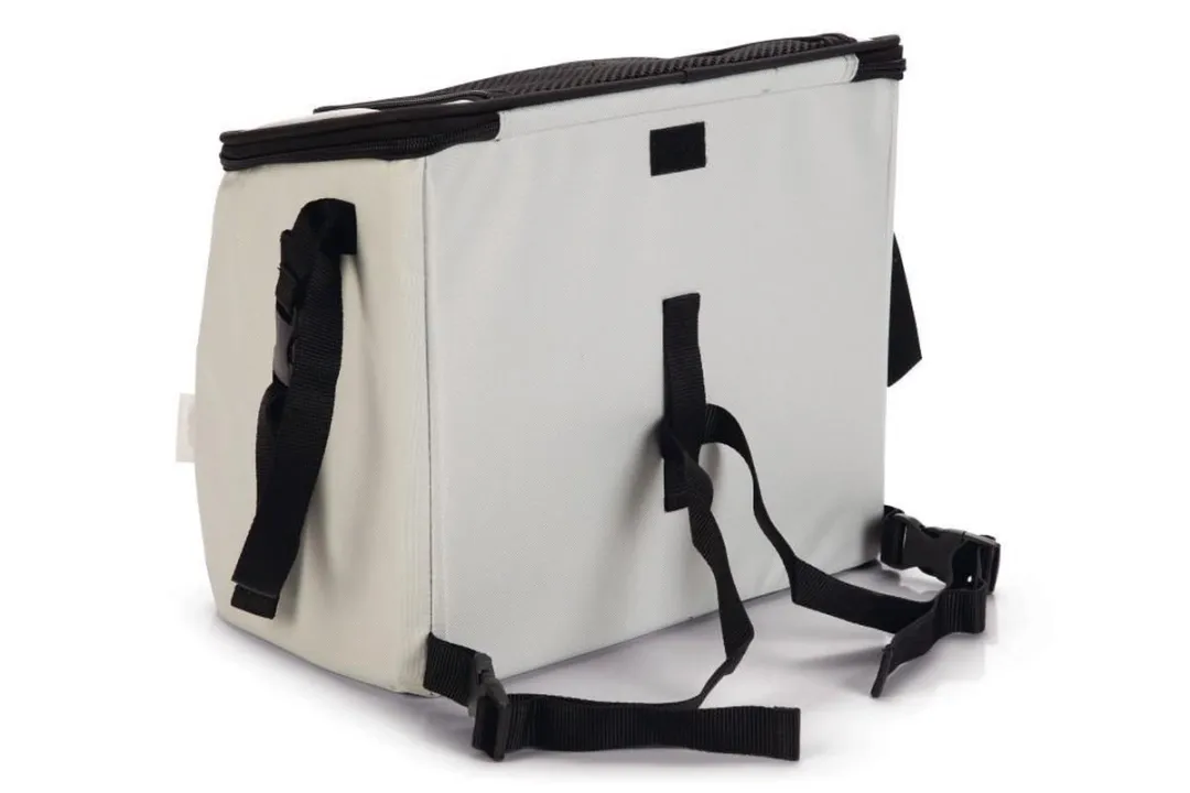 Beeztees Fietsmand Xoex - Hond - Grijs/blauw - 40x25x30cm