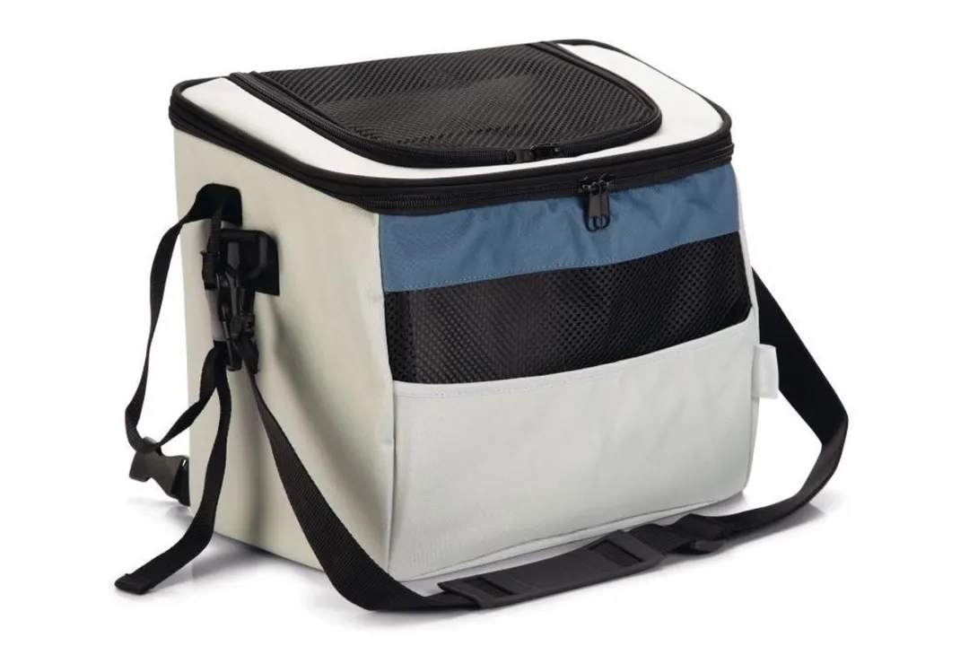 Beeztees Fietsmand Xoex - Hond - Grijs/blauw - 40x25x30cm