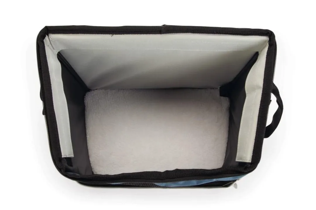 Beeztees Fietsmand Xoex - Hond - Grijs/blauw - 40x25x30cm